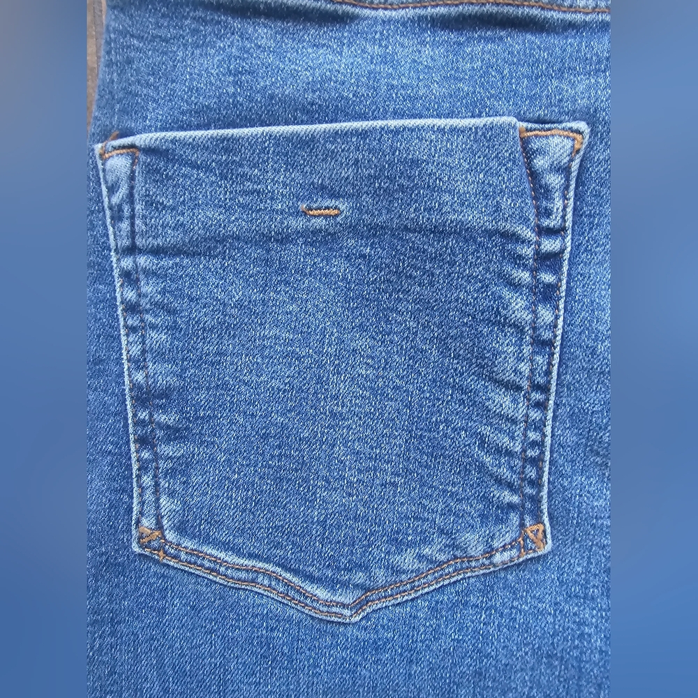 Pilcro The Annie High Rise Straight Leg Jeans Size 28 EUC Raw Hem Anthropologie - Picture 10 of 15